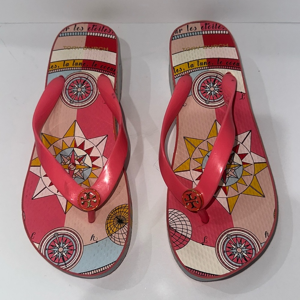 Tory Burch cut out wedge flip-flop sandals